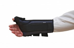 Wrist and Thumb Brace stabilizer splint for wrist fracture or carpel tunnel syndrome Isolated on white