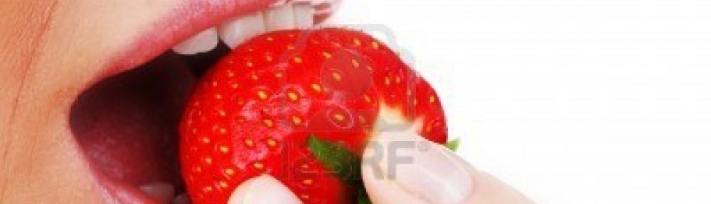 eating strawberries