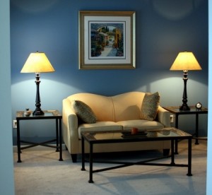 Contemporary living room interior