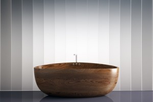 awesome wood bathtub 3d render