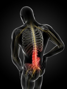 3d rendered illustration of a man having backache