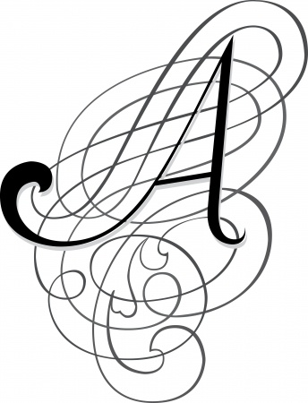 Calligraphy art of English alphabet