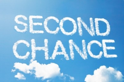 Second chance a cloud massage on sky