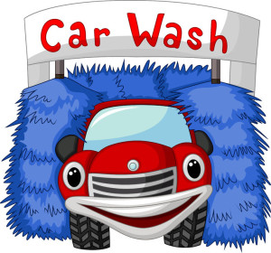 33368009 - automatic car wash cartoon