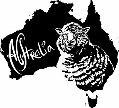Merino ewe on map