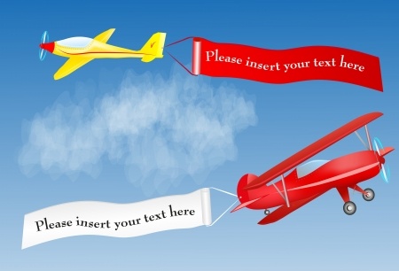 airplane banner with place for your text Vector Air message