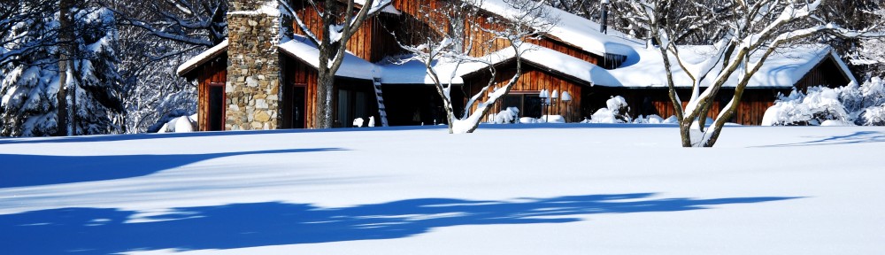 chalet in snow