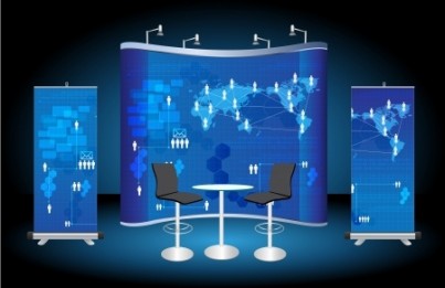 blank trade show booth