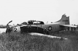 Fisher damaged plane