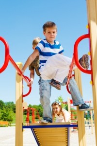 Kids having fun on the playground