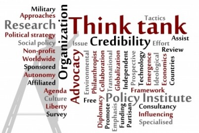 Think tank words cloud illustration