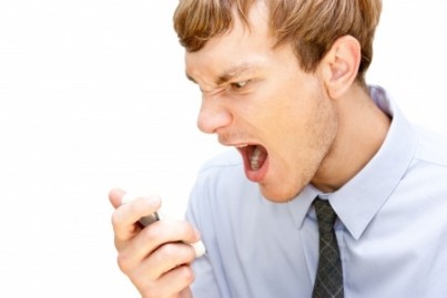 angry manager screaming over the phone