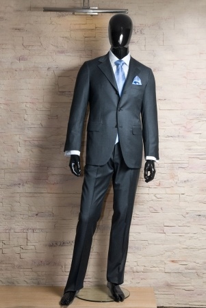 business dark grey suite on mannequin