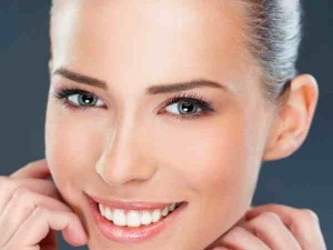 Woman after facial
