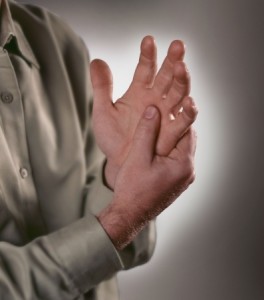 Arthritis pain in the joints of the knuckles