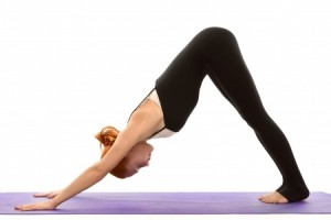 woman doing yoga