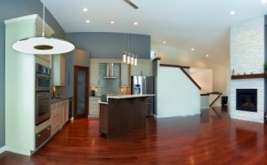 Interior design of modern kitchen in a new house
