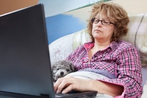 Sick-day-businesswoman-working-from-home