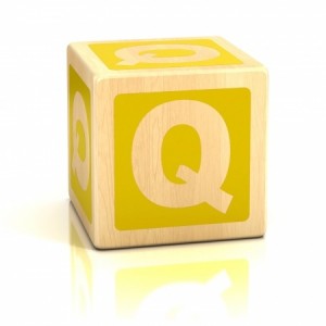 letter q alphabet cubes font