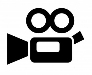 video camera film vintage sign