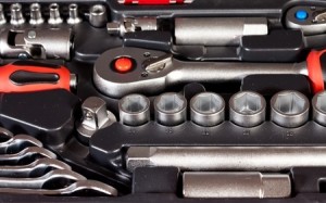box with the new tools kit