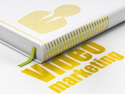 closed book with Gold Business Man icon and text Video Marketing