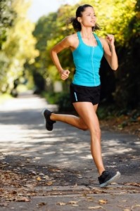 running healthy fitness woman training for marathon outdoors