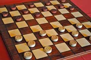 A Classic Checkers set made of Wood