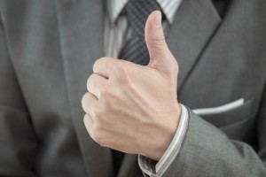 close up of young business man portrait