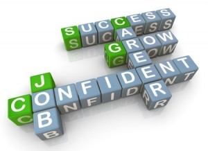 3d render of crossword related to successful job