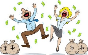 Couple winning a lot of money