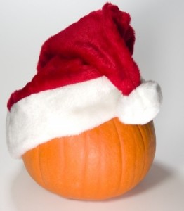 Santa Pumpkin with tilted hat