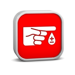 Diabetes sign on a white background