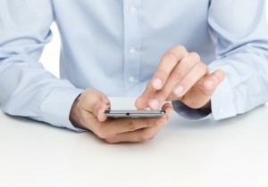 Young man using smart phone