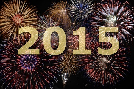 fireworks at new year s eve 2015