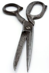 scissors on white background