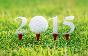 Happy new year 2015, Golf sport conceptual image