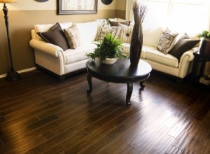 Hardwood floor in living room