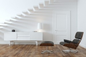 Minimalist Interior Room With Lounge Chair Door Version