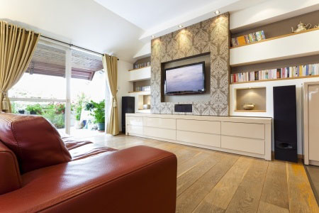 Modern room with plasma tv