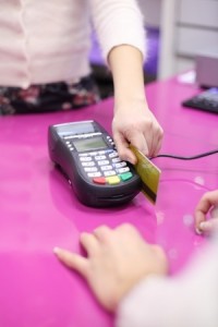 credit card sale in shop
