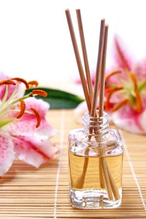 Fragrance sticks or Scent diffuser with lily flowers