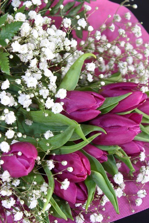 bouquet of pink flowers