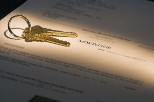 mortgage document with keys highlighted