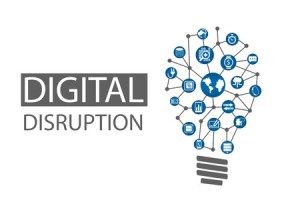 Digital disruption vector illustration