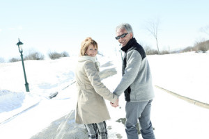 36615977 - portrait of happy senior couple in winter season