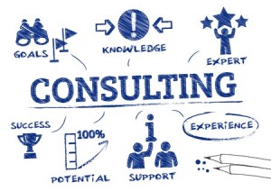 31573789 - consulting concept. chart with icons and keywords