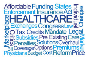 47392482 - healthcare word cloud on white background