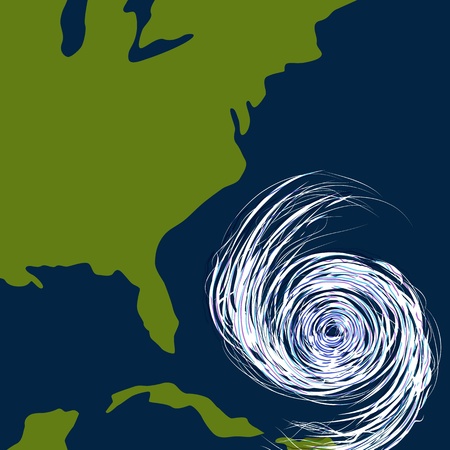10517680 - an image of a hurricane off the east coast of the united states.
