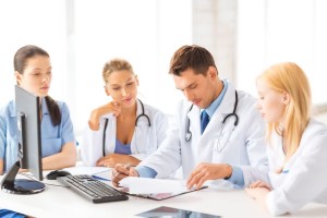 20206567 - picture of young team or group of doctors working